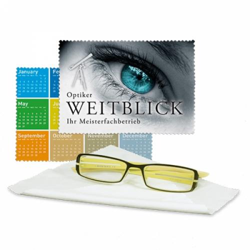 seitig glänzendes Brillenputztuch 15 x 18 cm - inkl. individuellem Aufdruck