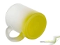 Preview: Glastasse satiniert mit Farbverlauf - Limonengelb
