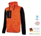 Preview: Sweatshirtjacke mit Kapuze Modell RAINBOW in Orange Fluo