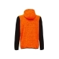 Preview: Sweatshirtjacke mit Kapuze Modell RAINBOW in Orange Fluo