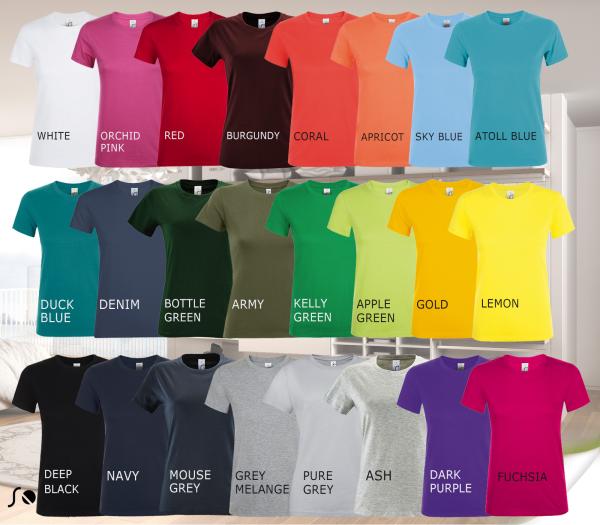 Sols Damen T-Shirt in 24 verschiedenen Farben
