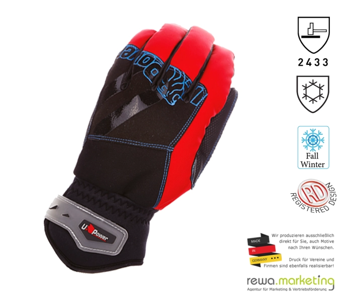 Arbeitshandschuh Modell Yeti- Rotes Magma